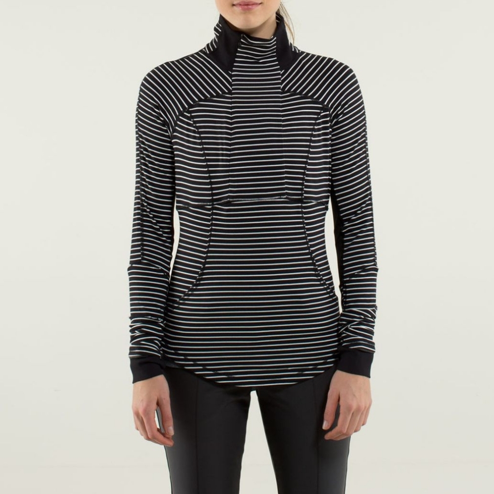 Lululemon Base Runner 1/2 Zip In Parallel Stripe … - image 2